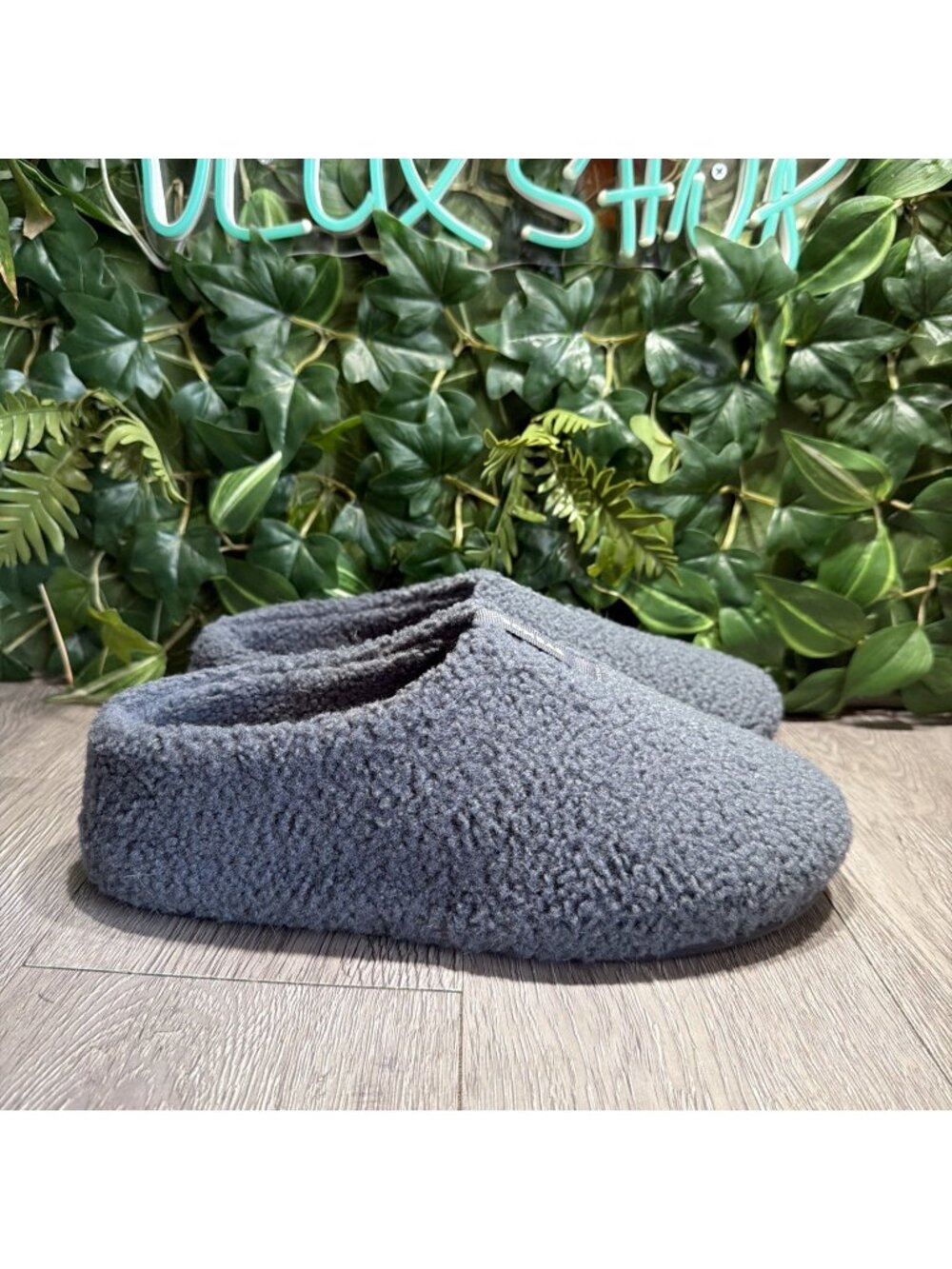 BOMBAS Mens SHERPA  SLIPPER Blue Slippers SIZE 11 Comfy Warm